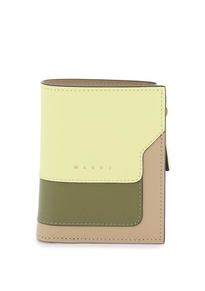 Marni multicolored saffiano leather bi-fold wallet - OS Beige