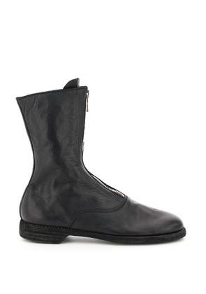 Guidi front zip leather ankle boots - 36 Nero