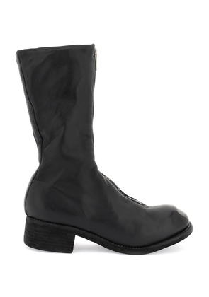Guidi front zip leather boots - 36 Nero