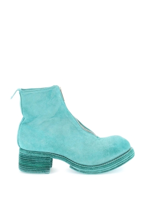 Guidi zippered suede ankle boots - 39 Verde