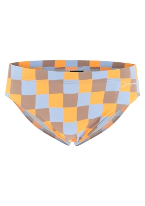 Jacquemus 'orange damier' swim briefs - L Multicolor