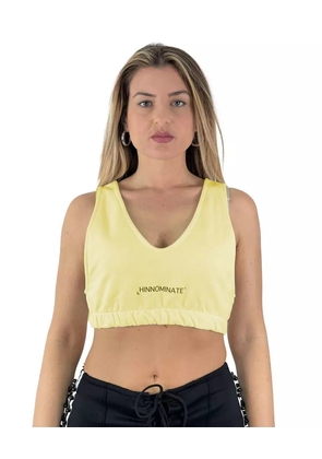 Hinnominate Yellow Cotton Tops & T-Shirt - M
