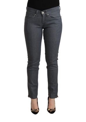 Levi's Gray Cotton Low Waist Skinny Denim Jeans - W30