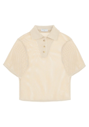 Mvp wardrobe pfeiffer stretch knit polo shirt - 38 Beige