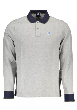North Sails Gray Cotton Polo Shirt - XXL