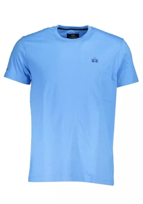 La Martina Light Blue Cotton T-Shirt - M