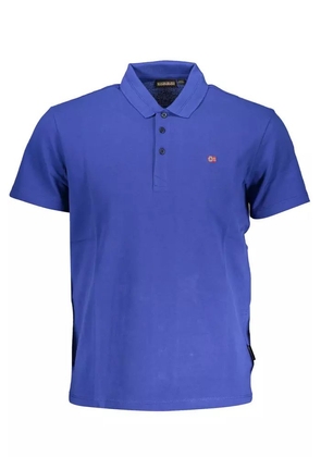Napapijri  Blue Cotton Polo Shirt - S
