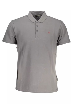 Napapijri  Gray Cotton Polo Shirt - S