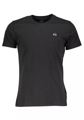 La Martina Black Cotton T-Shirt - M