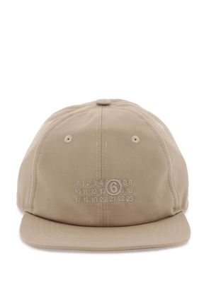 Mm6 maison margiela baseball cap with numeric embroidery - L Beige