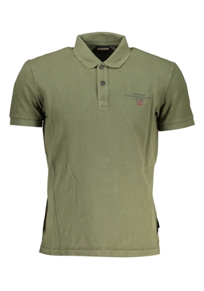 Napapijri Green Cotton Polo Shirt - L