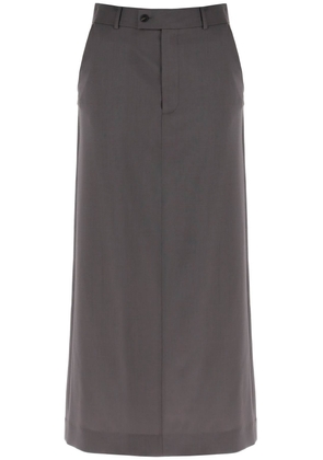 Mm6 Maison Margiela maxi skirt with tieable panel - 40 Grey