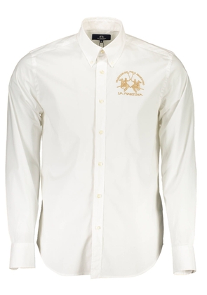 La Martina White Cotton Shirt - XXL