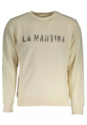 La Martina White Cotton Sweater - S