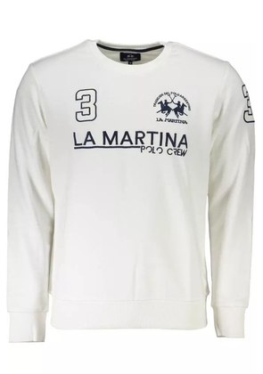 La Martina White Cotton Sweater - XL