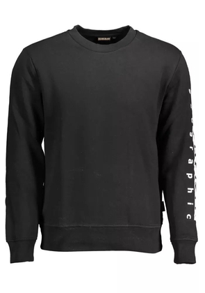 Napapijri Black Cotton Sweater - XXL