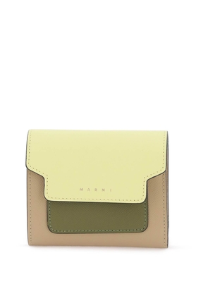 Marni bi-fold wallet with flap - OS Beige
