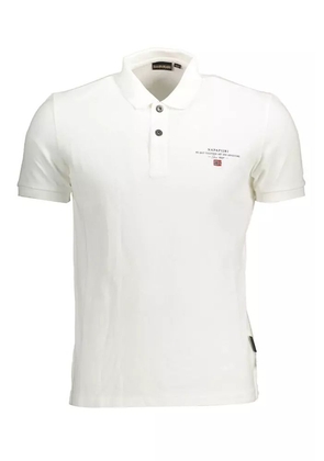 Napapijri White Cotton Polo Shirt - XL