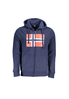 Norway 1963 Elevated Casual Hooded Sweatshirt in Blue - L