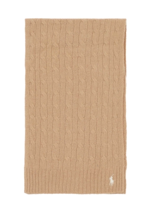 Polo ralph lauren wool and cashmere cable-knit scarf - OS Beige