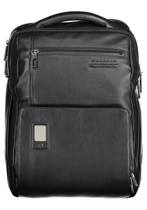 Piquadro Black Leather Backpack