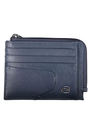 Piquadro Sleek Blue Leather Card Holder with RFID Blocker