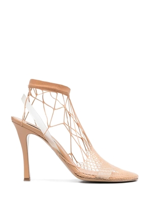 Stella mccartney 'stella 100' mesh sandals - 39 Beige