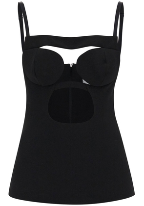 Nensi dojaka cut-out top with padded cup - M Nero