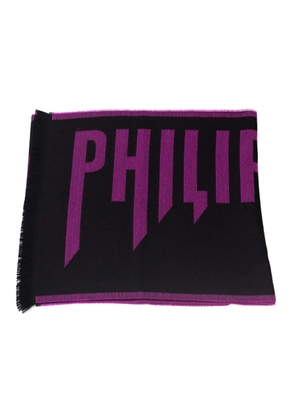 Philipp Plein Violet Wool Scarf