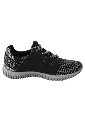 Plein Sport Black Polyester Runner Mason Sneakers - EU40/US7