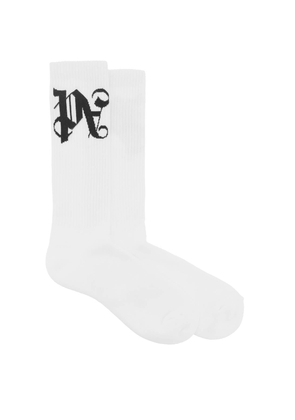 Palm angels pa monogram socks - L/XL Bianco