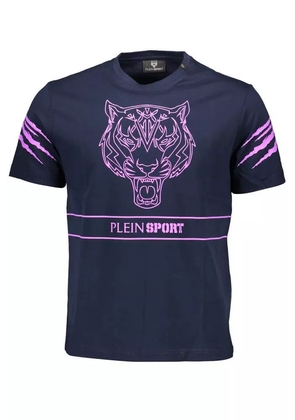 Plein Sport Blue Cotton T-Shirt - M