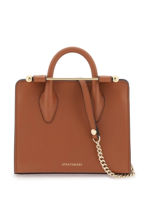 Strathberry nano tote leather bag - OS Marrone