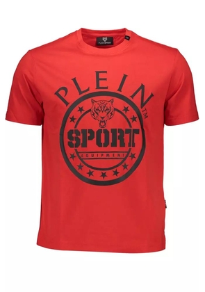Plein Sport Chic Pink Logo Tee with Contrasting Details - L