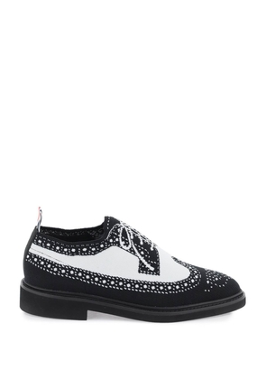 Thom browne longwing brogue loafers in trompe l'oeil knit - 6 Nero