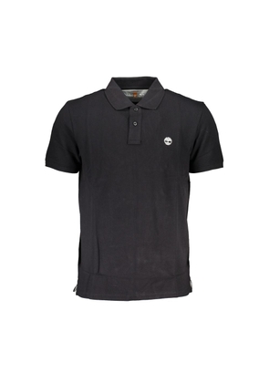 Timberland Black Cotton Polo Shirt - S