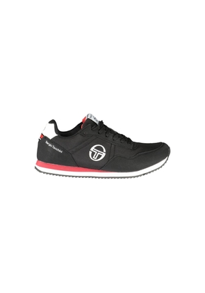 Sergio Tacchini Sleek Black Sneakers with Contrast Details - EU41/US8