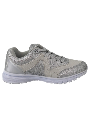 Plein Sport Silver Polyester Runner Jasmines Sneakers - EU36/US6