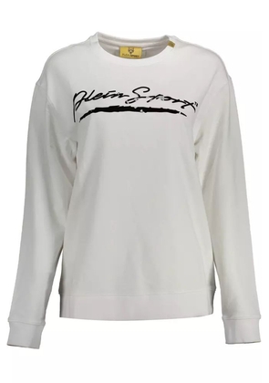 Plein Sport White Cotton Sweater - XS