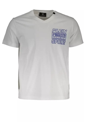 Plein Sport White Cotton T-Shirt - S