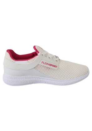 Plein Sport White Polyester Runner Becky Sneakers - EU39/US9