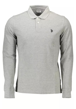 U.S. Polo Assn. Gray Cotton Polo Shirt - XXL