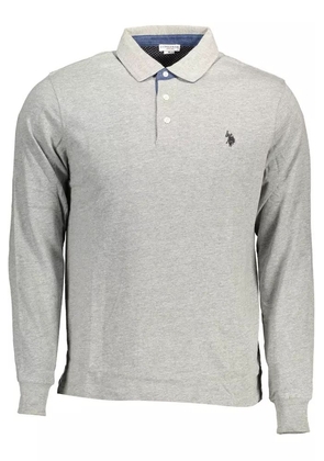 U.S. Polo Assn. Gray Cotton Polo Shirt - XL