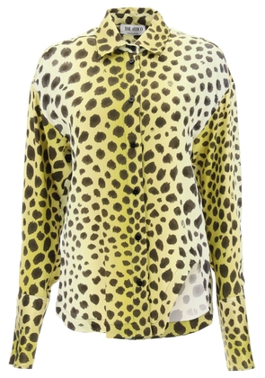 The attico eliza cheetah print satin shirt - 42 Giallo