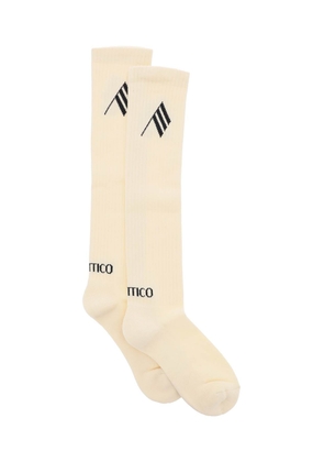 The attico logo short sports socks - OS Beige