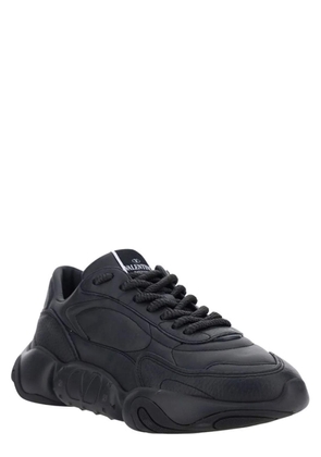 Valentino Black Calf Leather Garavani Sneakers - EU40/US7