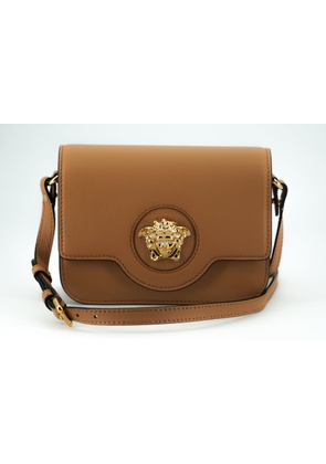 Versace Brown Calf Leather Shoulder Bag