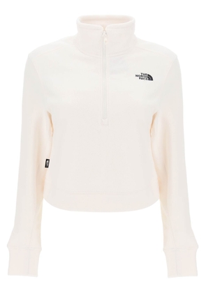 The north face glacer cropped fleece sweatshirt - XL Bianco