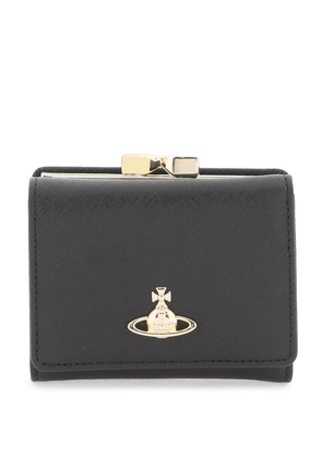 Vivienne Westwood small frame saffiano wallet - OS Nero