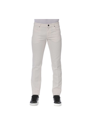 Trussardi White Cotton Jeans & Pant - W32